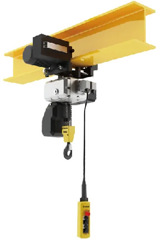 Eurocrane ECH electric chain hoist with electric monorail trolley