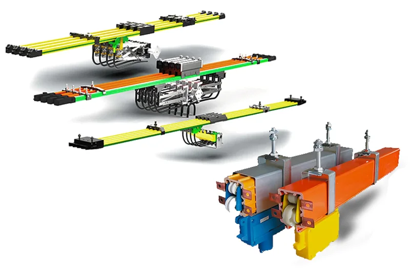 Eurocrane crane power supply system with conductor bar and cable reel options