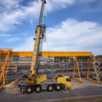 Portal crane installation with mobile crane lift for National Crane Solutions